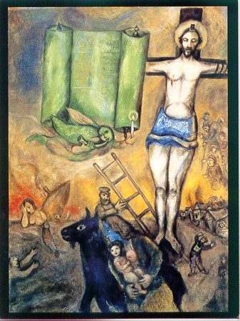 Marc Chagall, Kreuzigung in Gelb (1943)